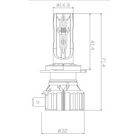 PA-02P H7 12W 6000K к-т.