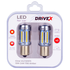 Glow UL2 S25(1) Amber 12V 15W CAN 2600Lm 1156/P21W BA15S d-15mm к-т.
