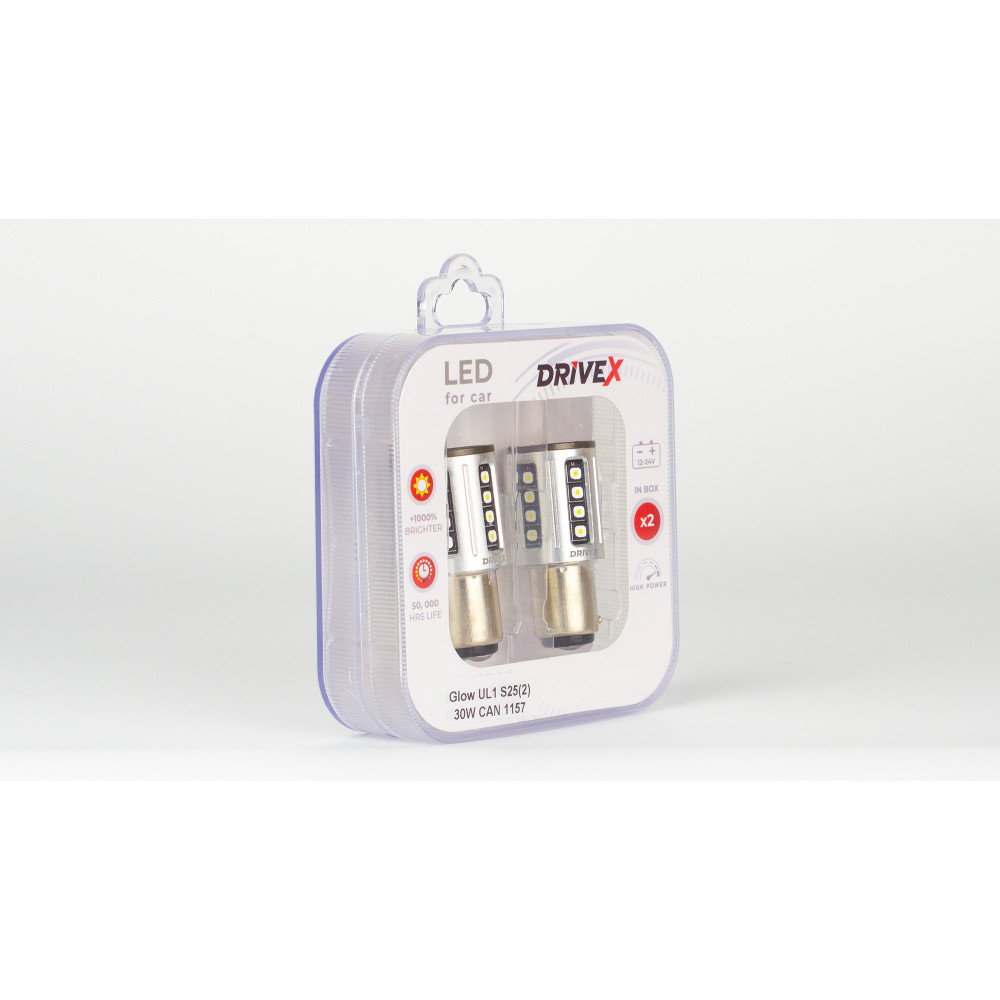 Glow UL1 S25(2) 9-48V 30W CAN 2600Lm 1157/P21/5W BAY15D d-15mm к-т.