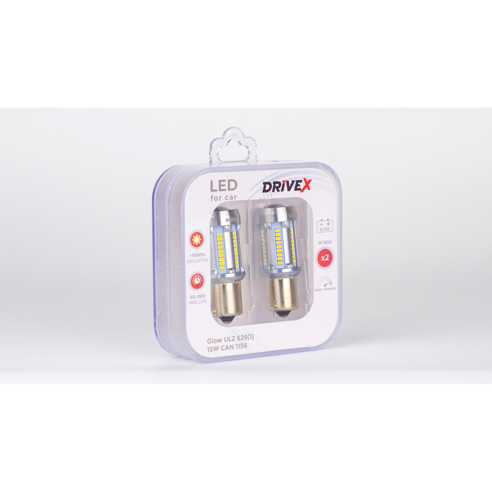Glow UL2 S25(1) 12V 15W CAN 2600Lm 1156/P21W BA15S d-15mm к-т.