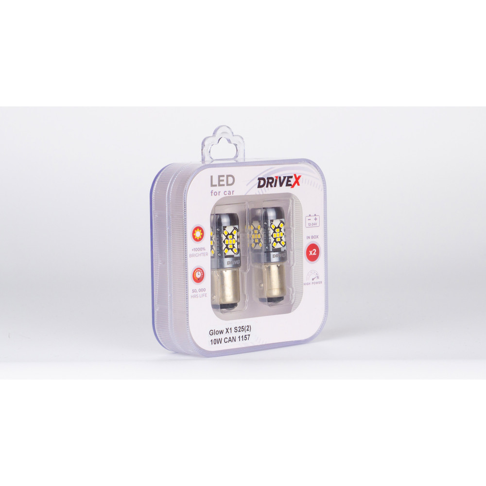 Glow X1 S25(2) 12-24V 10W CAN 1200Lm 1157/P21/5W BAY15D d-15mm к-т.
