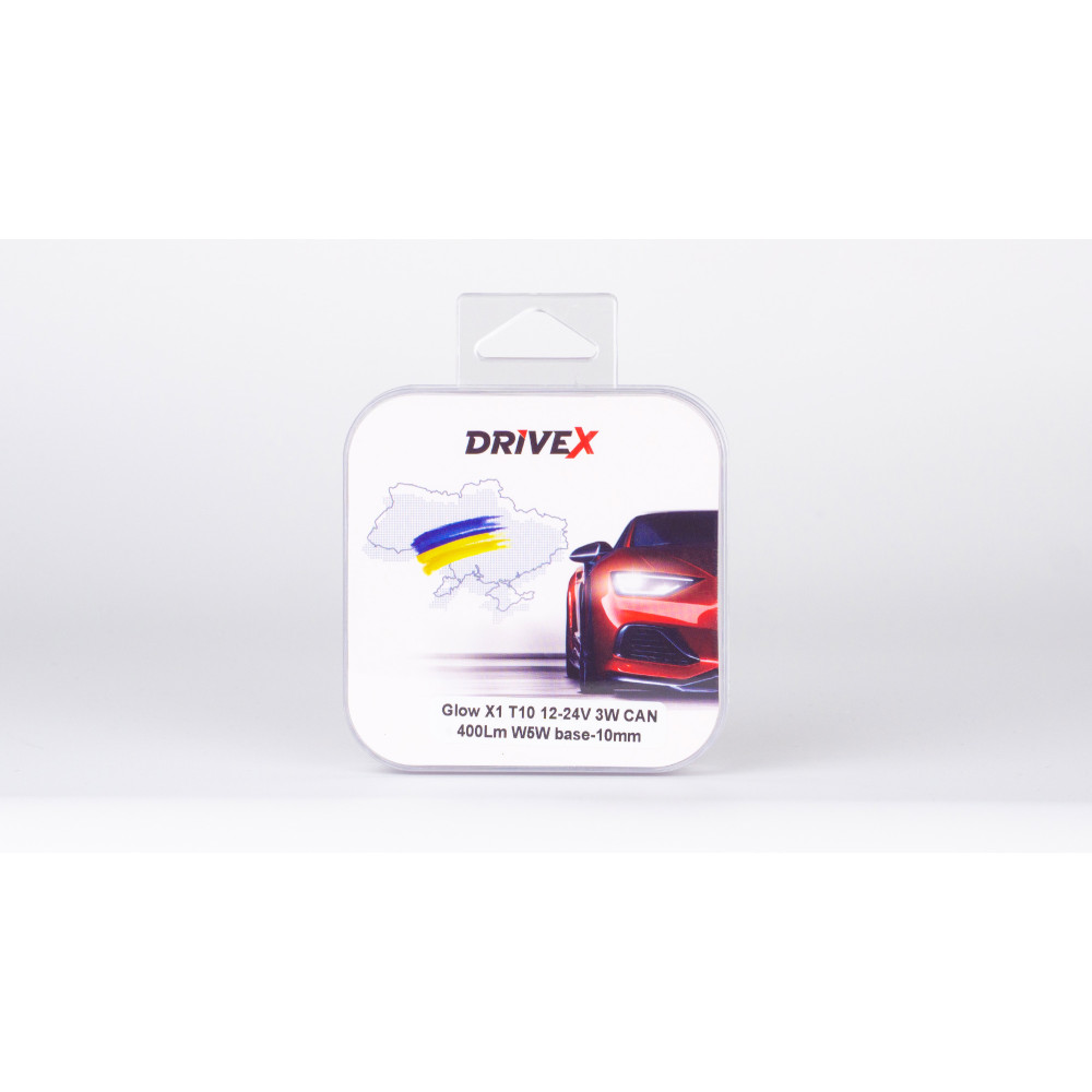 Glow X1 T10 12-24V 3W CAN 400Lm W5W base-10mm к-т.