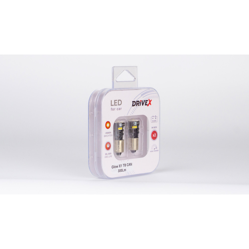 Glow X1 T8 12-24V CAN 300Lm BA9S/T4W d-9mm к-т.