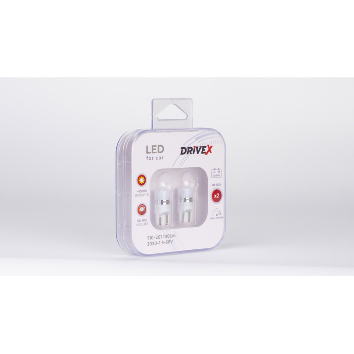 T10-201 100Lm 3030-1 9-36V W5W base-10mm к-т.