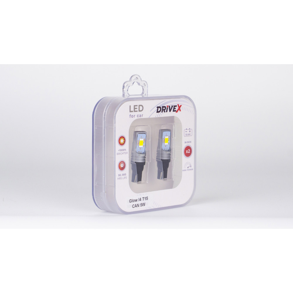 Glow I4 T15 12-24V CAN 5W 1000Lm W16W base-10mm к-т.