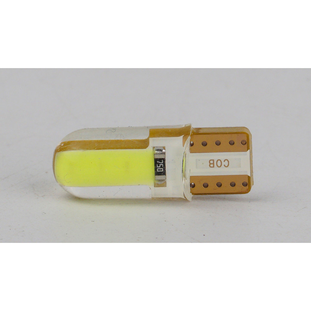 T10-035 Green COB 0.8W 60Lm 12V W5W base-10mm C