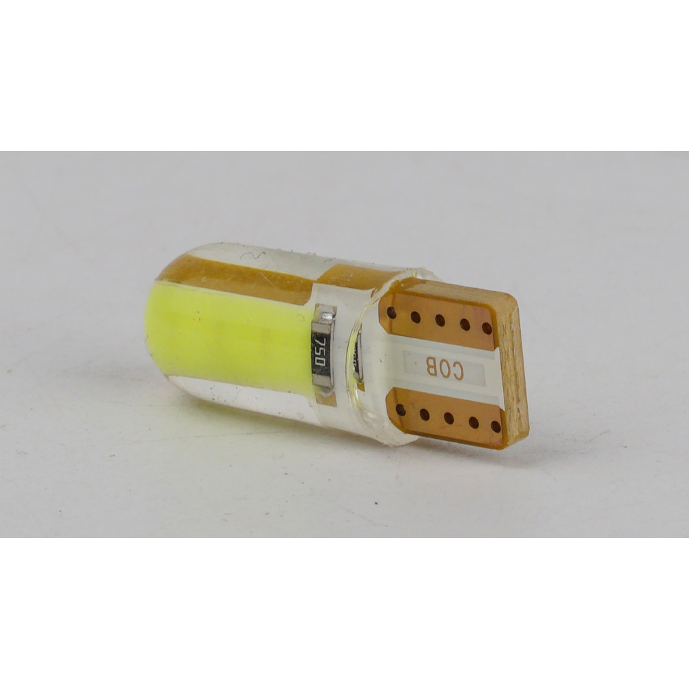 T10-035 Green COB 0.8W 60Lm 12V W5W base-10mm C