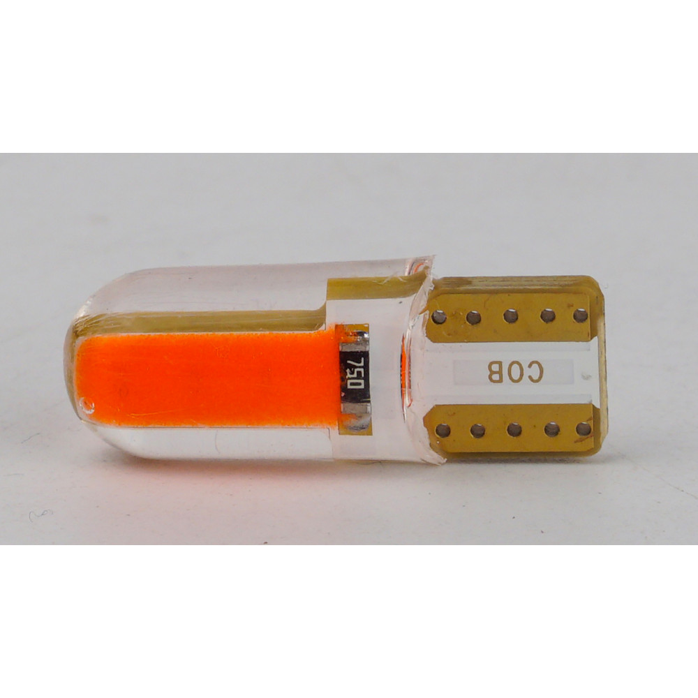 T10-035 Red COB 0.8W 5Lm 12V W5W base-10mm C