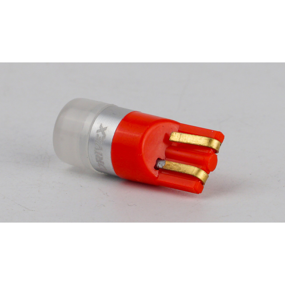T10-201n Red 1Lm 3030-1 9-36V W5W base-10mm C