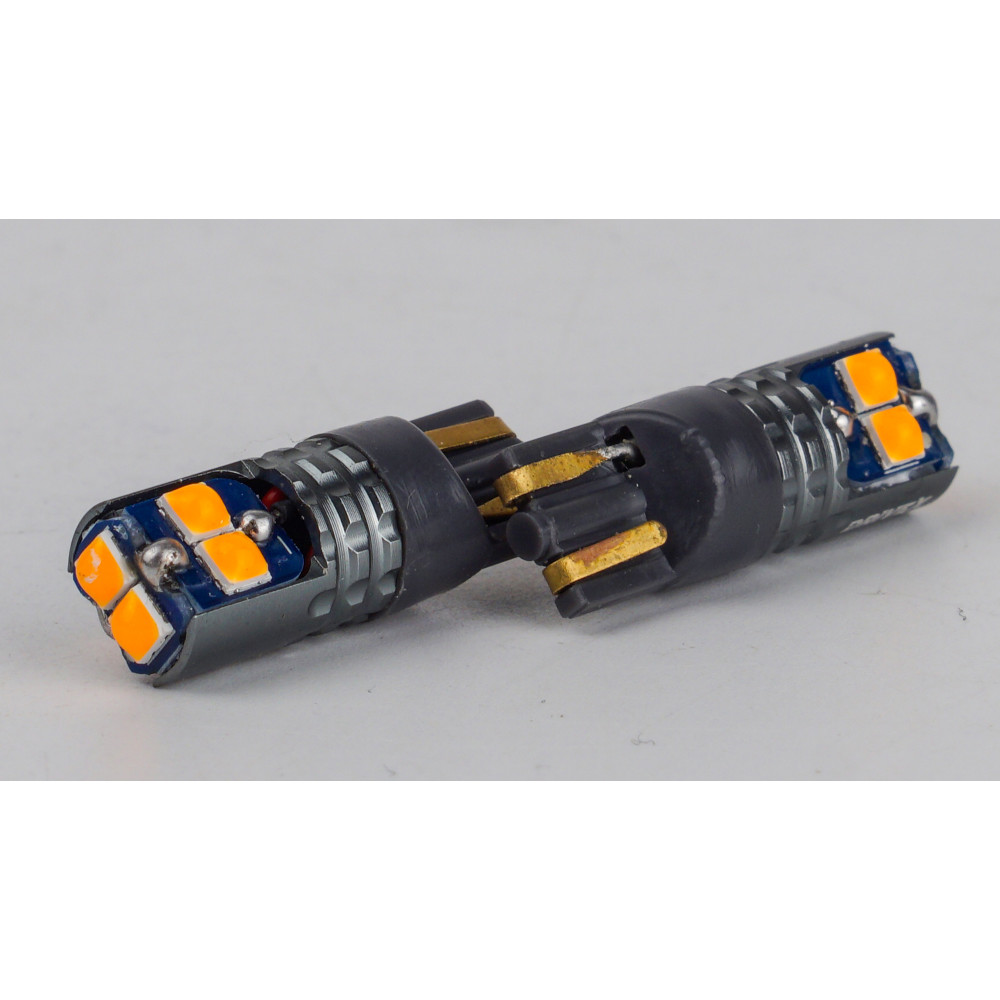 T10-228 Yellow 12-24V 1.7W 75Lm W5W base-10mm B