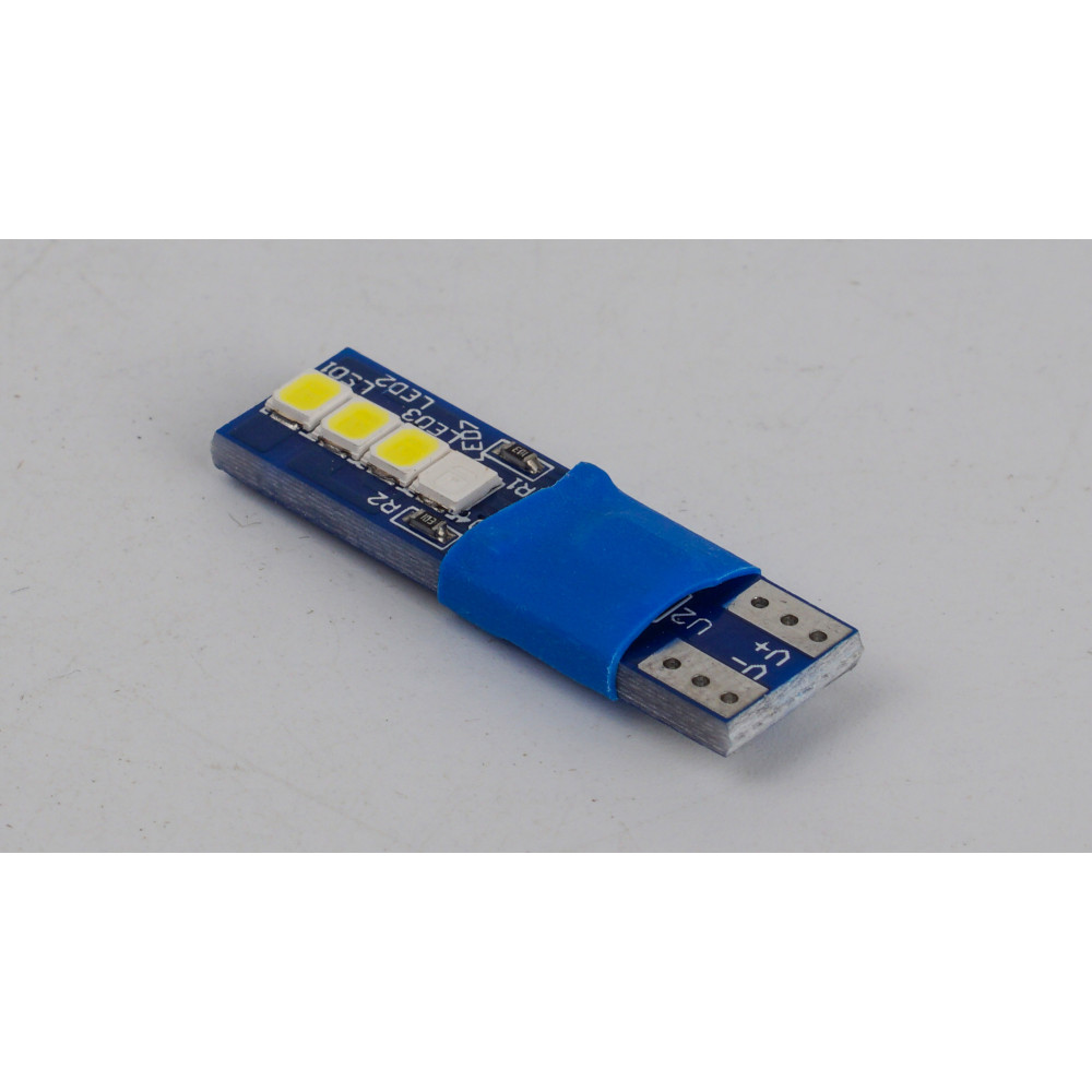 T10-230 Blue 12V 0.6W 30Lm W5W base-10mm C