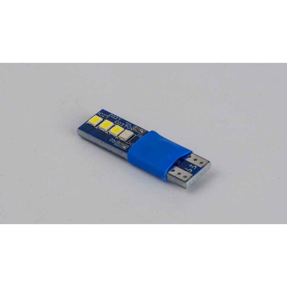 T10-230 Green 12V 0.6W 30Lm W5W base-10mm C