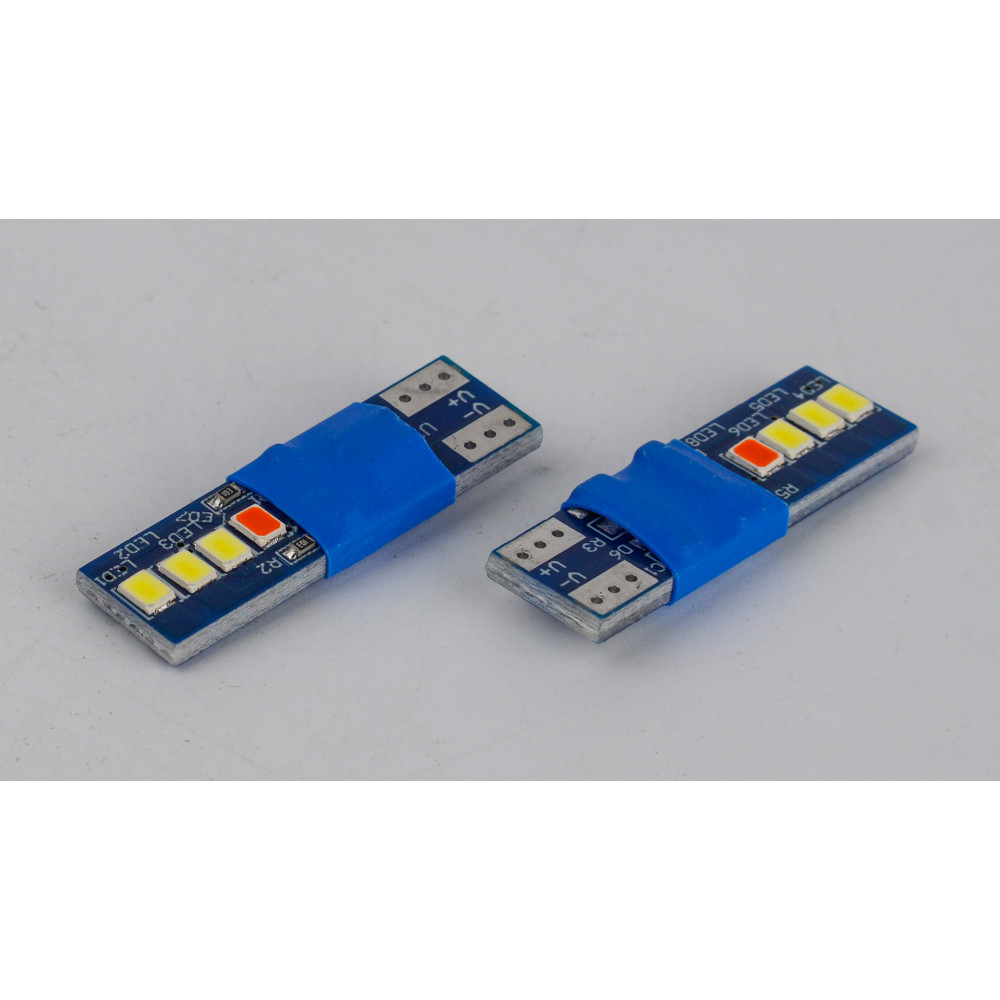 T10-230 Red 12V 0.6W 30Lm W5W base-10mm C
