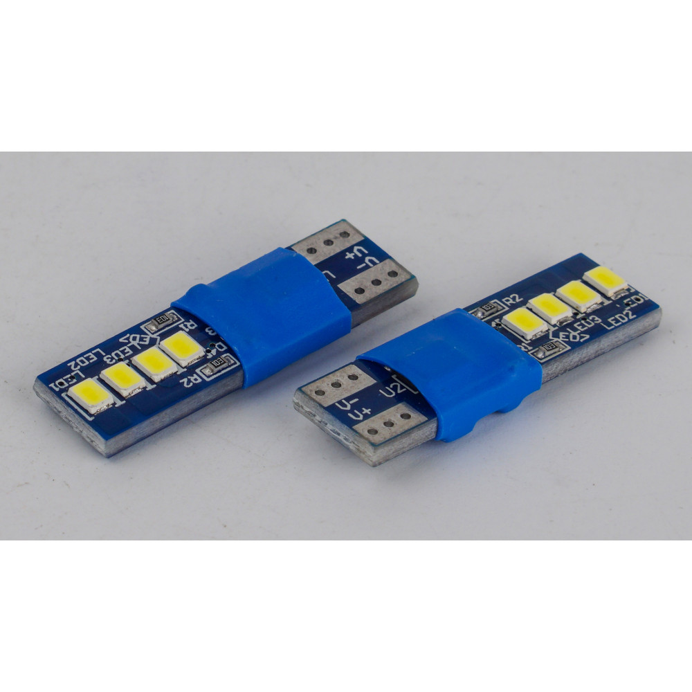 T10-230 White 12V 0.6W 30Lm W5W base-10mm C