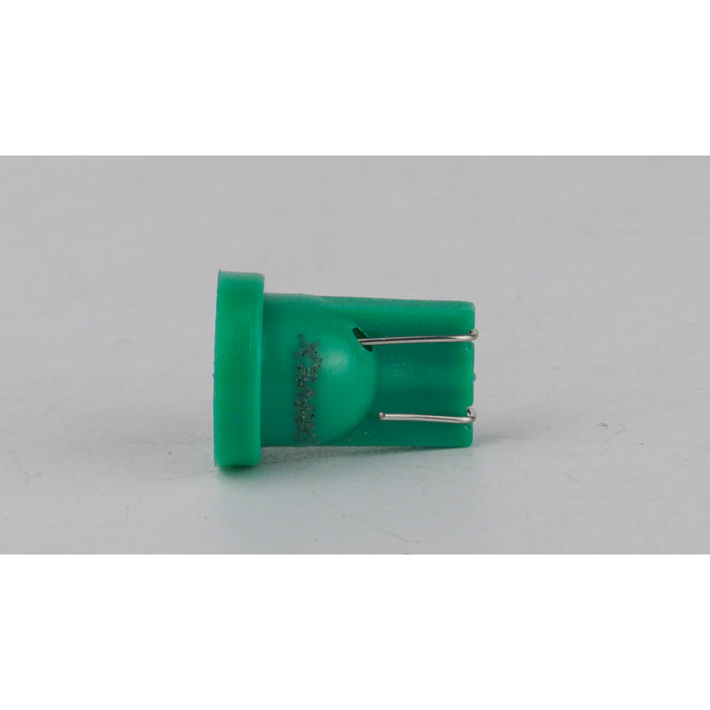 T10-244 Green 12V 0.3W 12Lm W5W base-10mm C