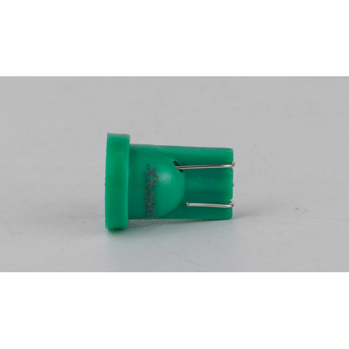 T10-244 Green 12V 0.3W 12Lm W5W base-10mm C