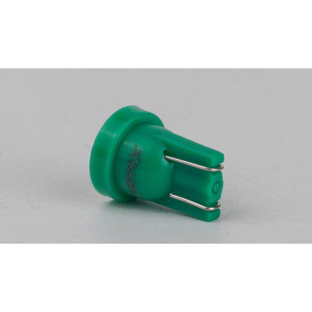T10-244 Green 12V 0.3W 12Lm W5W base-10mm C