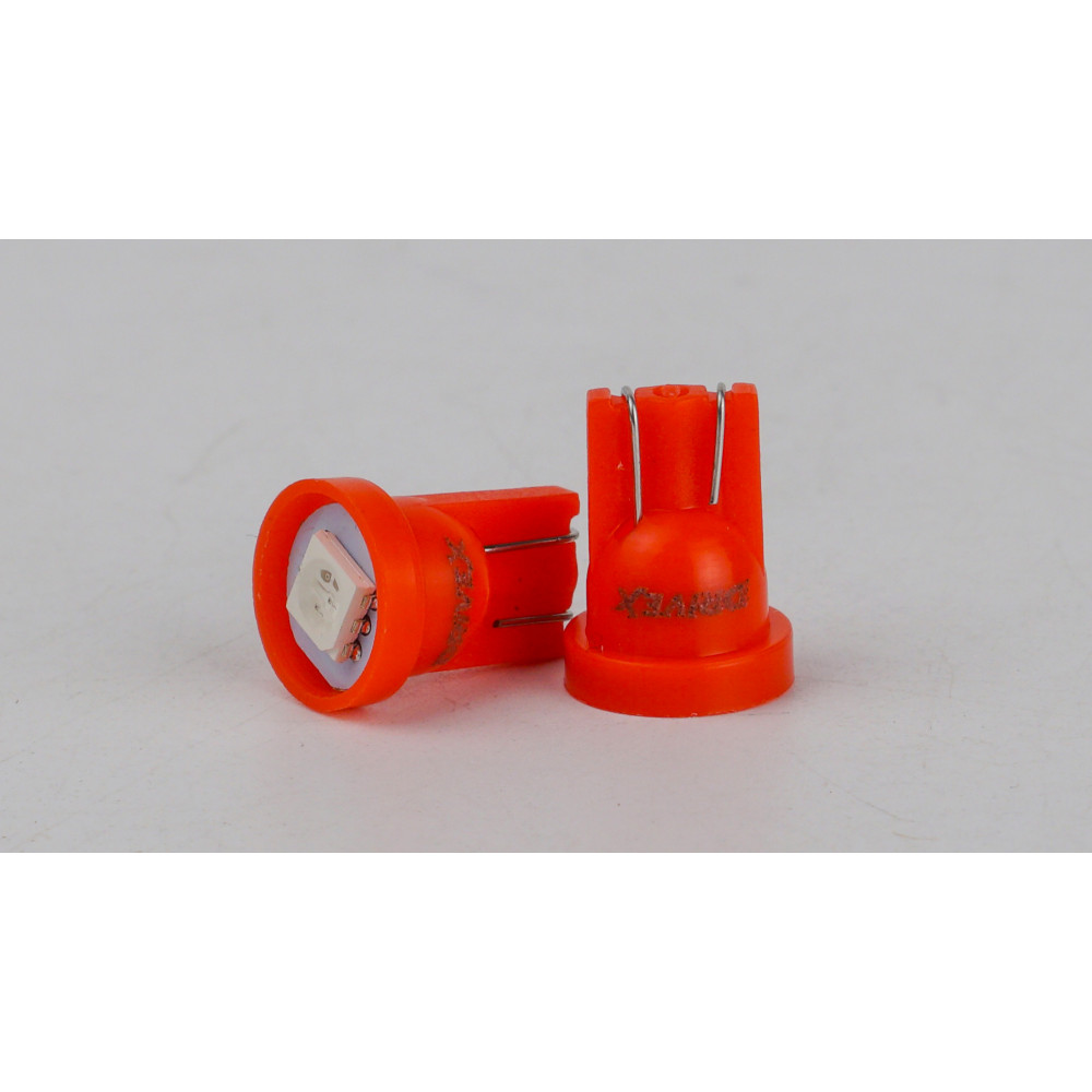 T10-244 Red 12V 0.3W 1Lm W5W base-10mm C