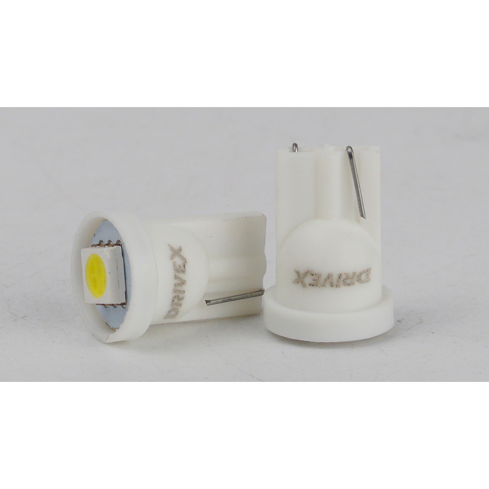 T10-244 White 12V 0.3W 10Lm W5W base-10mm C