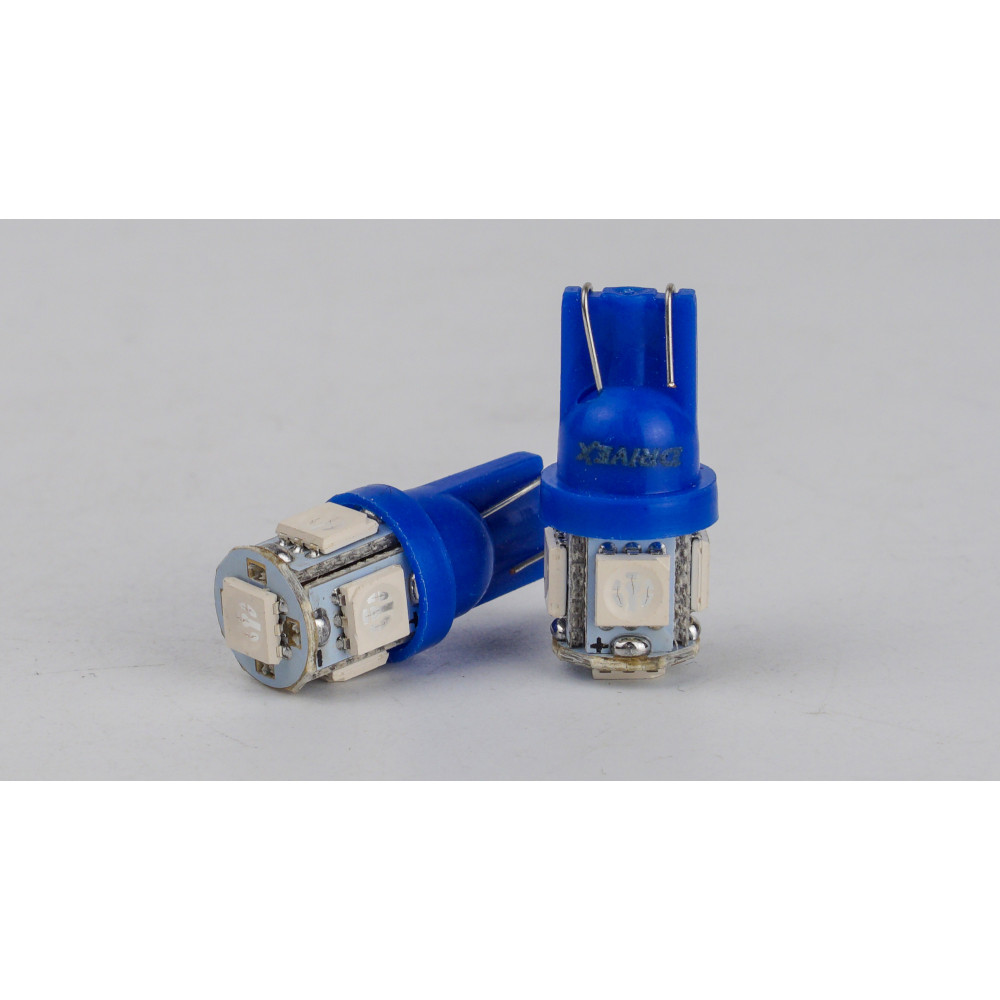 T10-265 Blue 12V 0.7W 10Lm W5W base-10mm C