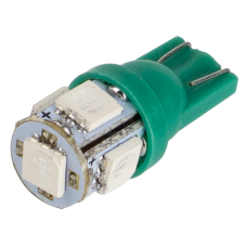 T10-265 Green 12V 0.7W 26Lm W5W base-10mm C