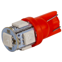 T10-265 Red 12V 0.7W 1Lm W5W base-10mm C