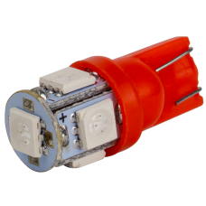 T10-265 Red 12V 0.7W 1Lm W5W base-10mm C