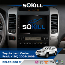 Штатна магнітола для Lexus GX 470 2002-2009 SoKill DELTA-900 9" Android 4-ядерний 2+64Гб 4x45W бездротовий CarPlay та AndroidAuto