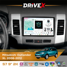 Штатна магнітола для Peugeot 4007 2007-2012 DriveX S7 2K QLED 9" Android 8-ядерний 2.7ГГц 6x64Гб SIM-картка 3G/4G AK7808 AB 4x50W DSP AK7739 VELVET бездротовий CarPlay та AndroidAuto
