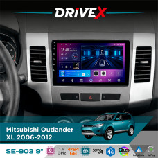 Штатна магнітола для Peugeot 4007 2007-2012 DriveX SE-903 QLED 9" Android 8-ядерний 4+64Гб SIM-картка 3G/4G DSP 4x50W(TDA7851) бездротовий CarPlay та AndroidAuto