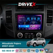 Штатна магнітола для Mitsubishi Pajero 2007-2021 DriveX SE-903 QLED 9" Android 8-ядерний 4+64Гб SIM-картка 3G/4G DSP 4x50W(TDA7851) бездротовий CarPlay та AndroidAuto