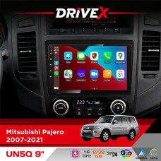 Штатна магнітола для Mitsubishi Pajero 2007-2021 DriveX UN5 QLED 9" Android 4-ядерний 2+32Гб 4x45W бездротовий CarPlay та AndroidAuto