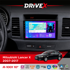 Штатна магнітола для Mitsubishi Galant Fortis 2007+ DriveX A-1001 10" Android 4-ядерний 2+32Гб 4x45W бездротовий CarPlay та AndroidAuto