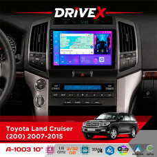 Штатна магнітола для Toyota Land Cruiser (200) 2007-2015 DriveX A-1003 QLED 10" Android 2+32Гб 4-ядерний 4x50W(TDA7851) бездротовий CarPlay та AndroidAuto