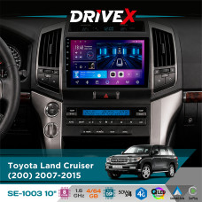 Штатна магнітола для Toyota Land Cruiser (200) 2007-2015 DriveX SE-1003 QLED 10" Android 8-ядерний 4+64Гб SIM-картка 3G/4G DSP 4x50W(TDA7851) бездротовий CarPlay та AndroidAuto
