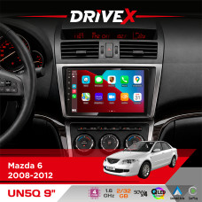 Штатна магнітола для Mazda 6 2008-2012 DriveX UN5 QLED 9" Android 4-ядерний 2+32Гб 4x45W бездротовий CarPlay та AndroidAuto