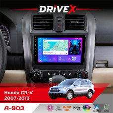 Штатна магнітола для Honda CR-V 2007-2012 DriveX A-903 QLED 9" Android 4-ядерний 2+32Гб 4x50W(TDA7851) бездротовий CarPlay та AndroidAuto