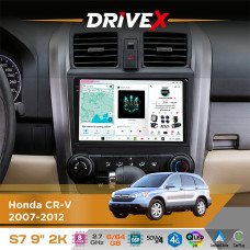 Штатна магнітола для Honda CR-V 2007-2012 DriveX S7 2K QLED 9" Android 8-ядерний 2.7ГГц 6x64Гб SIM-картка 3G/4G AK7808 AB 4x50W DSP AK7739 VELVET бездротовий CarPlay та AndroidAuto