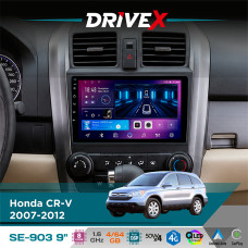 Штатна магнітола для Honda CR-V 2007-2012 DriveX SE-903 QLED 9" Android 8-ядерний 4+64Гб SIM-картка 3G/4G DSP 4x50W(TDA7851) бездротовий CarPlay та AndroidAuto