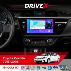 Штатна магнітола для Toyota Corolla 2013-2016 DriveX A-1003 QLED 10" Android 2+32Гб 4-ядерний 4x50W(TDA7851) бездротовий CarPlay та AndroidAuto