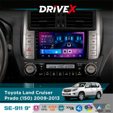Штатна магнітола для Toyota Land Cruiser Prado (150) 2009-2013 DriveX SE-911 4+64Гб QLED 9" Android 4-ядерний 4x50W(TDA7851) DSP бездротовий CarPlay та AndroidAuto
