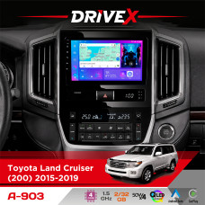 Штатна магнітола для Toyota Land Cruiser (200) 2015-2019 DriveX A-903 QLED 9" Android 4-ядерний 2+32Гб 4x50W(TDA7851) бездротовий CarPlay та AndroidAuto
