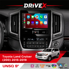 Штатна магнітола для Toyota Land Cruiser (200) 2015-2019 DriveX UN5 QLED 9" Android 4-ядерний 2+32Гб 4x45W бездротовий CarPlay та AndroidAuto