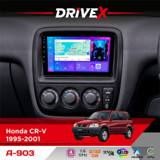 Штатна магнітола для Honda CR-V 1995-2001 DriveX A-903 QLED 9" Android 4-ядерний 2+32Гб 4x50W(TDA7851) бездротовий CarPlay та AndroidAuto