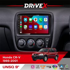 Штатна магнітола для Honda CR-V 1995-2001 DriveX UN5 QLED 9" Android 4-ядерний 2+32Гб 4x45W бездротовий CarPlay та AndroidAuto