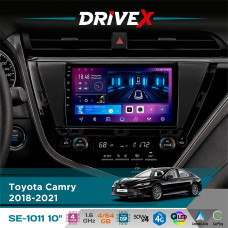 Штатна магнітола для Toyota Camry 2018-2021 DriveX SE-1011 QLED 10" Android 4-ядерний 4+64Гб DSP 4x50W(TDA7851) бездротовий CarPlay та AndroidAuto