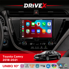 Штатна магнітола для Toyota Camry 2018-2021 DriveX UN8 QLED 10" Android 4-ядерний 2x32Гб 4x45W бездротовий CarPlay та AndroidAuto