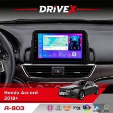Штатна магнітола для Honda Accord 2018+ DriveX A-903 QLED 9" Android 4-ядерний 2+32Гб 4x50W(TDA7851) бездротовий CarPlay та AndroidAuto