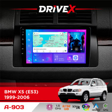Штатна магнітола для BMW X5 (E53) 1999-2006 DriveX A-903 QLED 9" Android 4-ядерний 2+32Гб 4x50W(TDA7851) бездротовий CarPlay та AndroidAuto