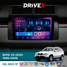 Штатна магнітола для BMW X5 (E53) 1999-2006 DriveX SE-903 QLED 9" Android 8-ядерний 4+64Гб SIM-картка 3G/4G DSP 4x50W(TDA7851) бездротовий CarPlay та AndroidAuto